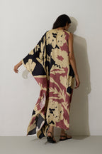 One-Shoulder Marigold Kaftan