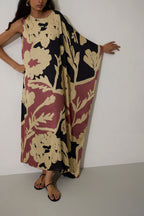 One-Shoulder Marigold Kaftan