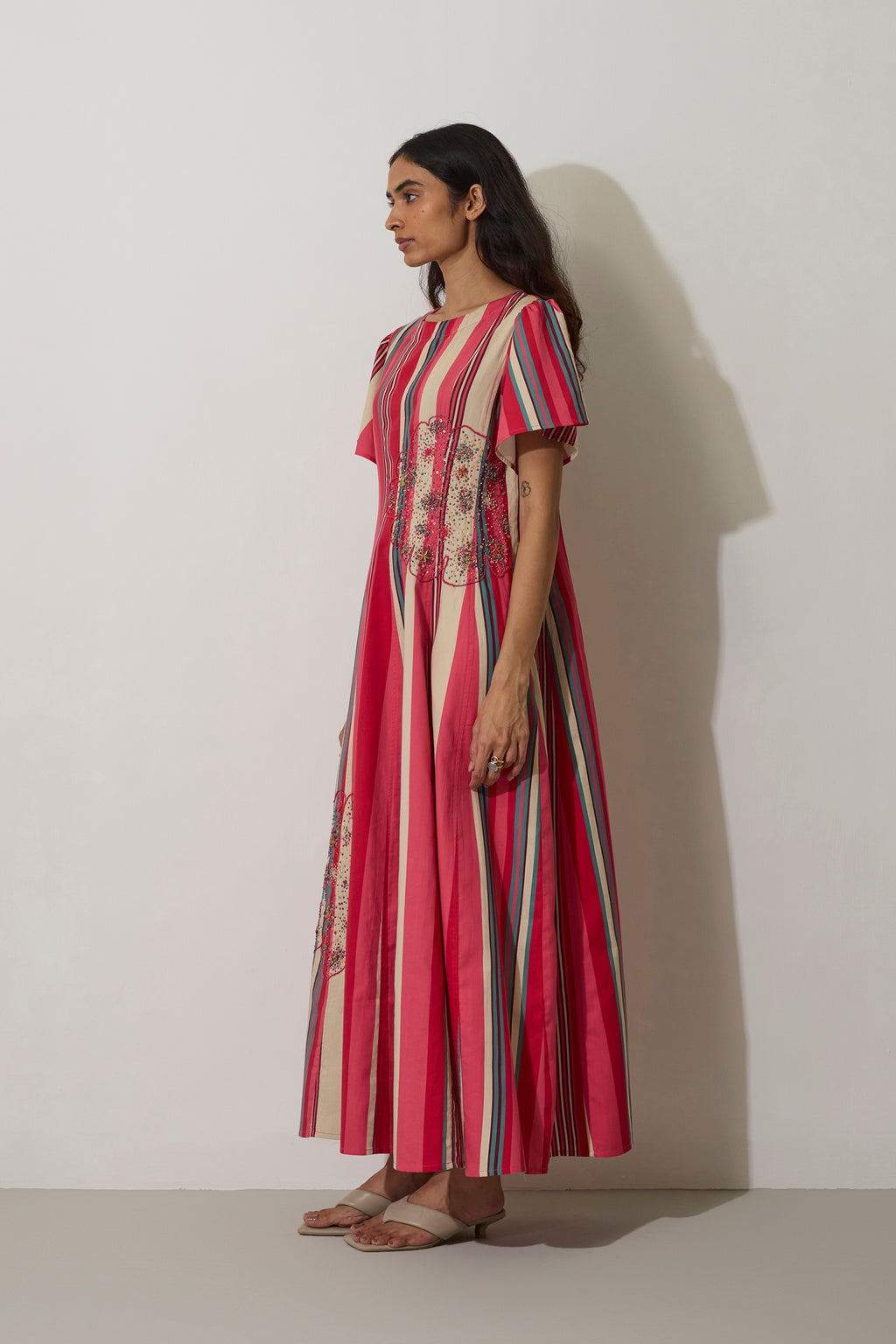 Stripe Panelled Drift Dress