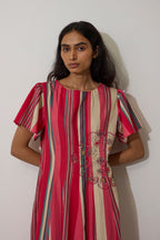 Stripe Panelled Drift Dress