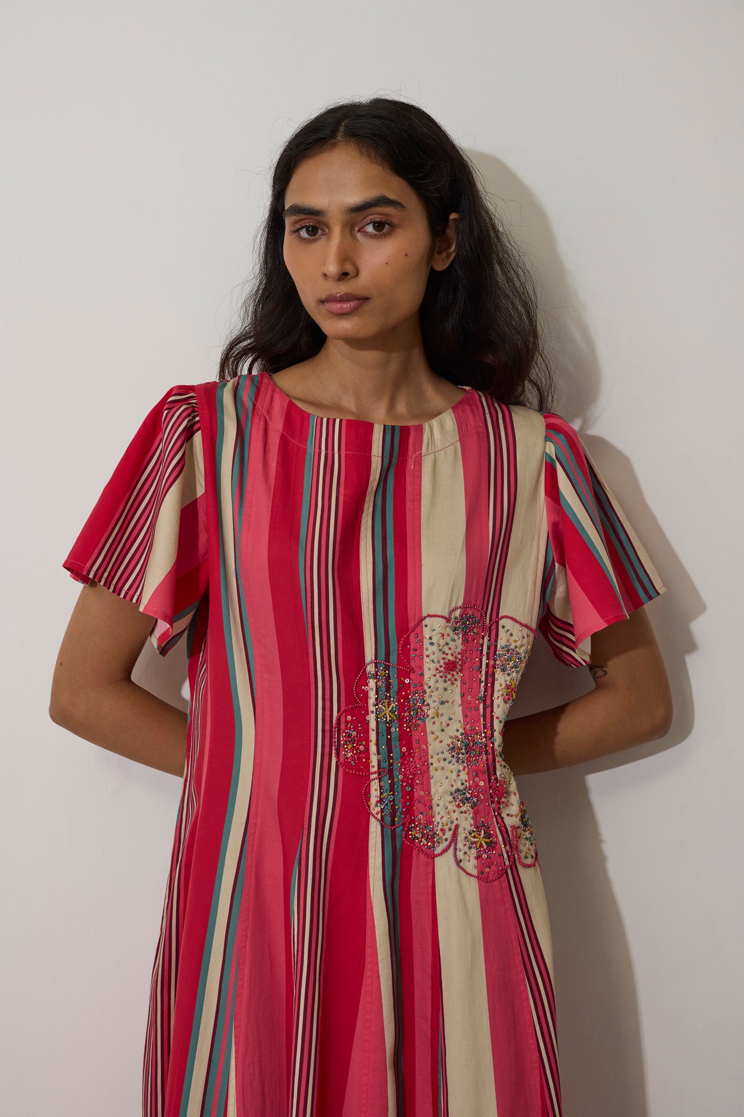 Stripe Panelled Drift Dress