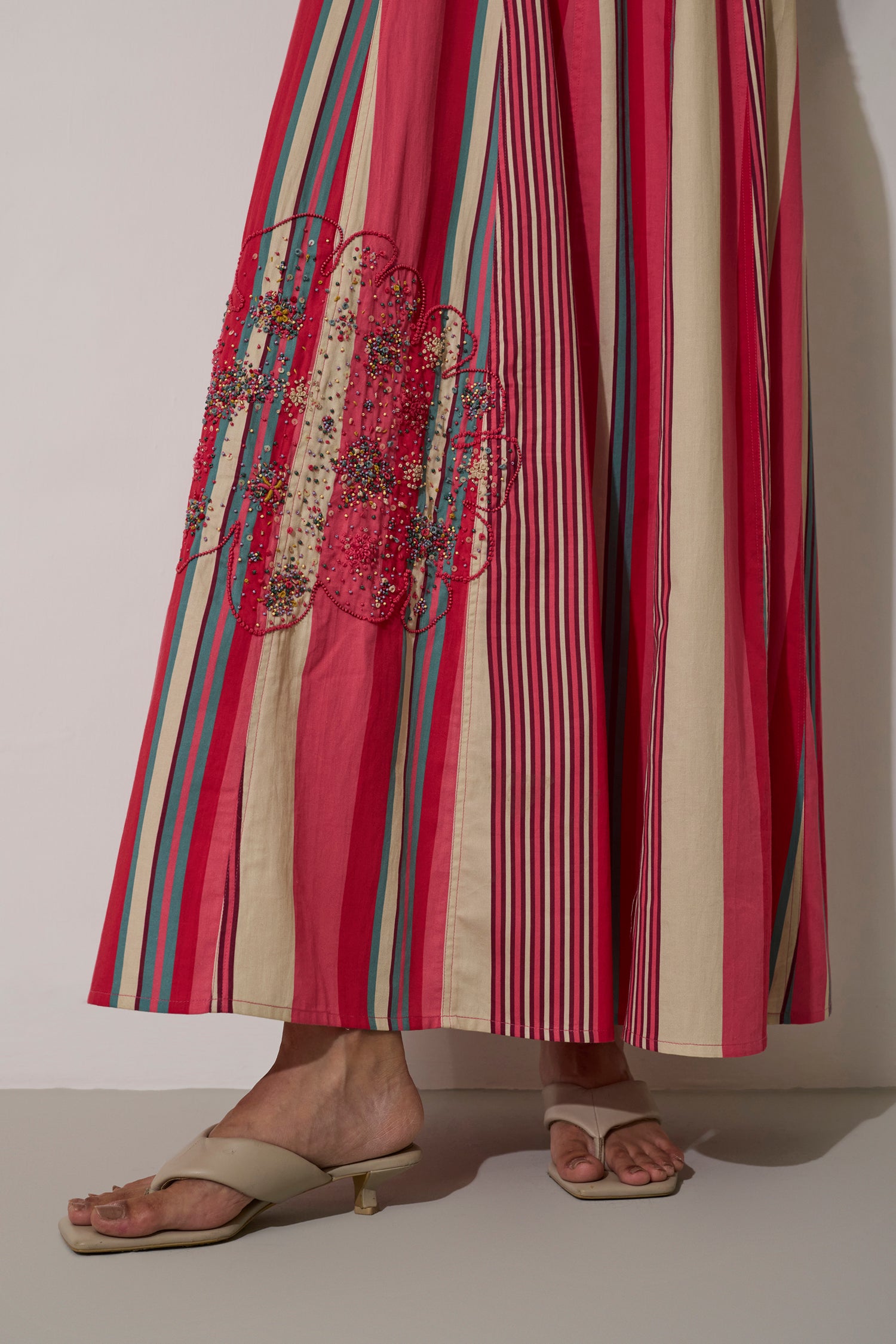 Stripe Panelled Drift Dress