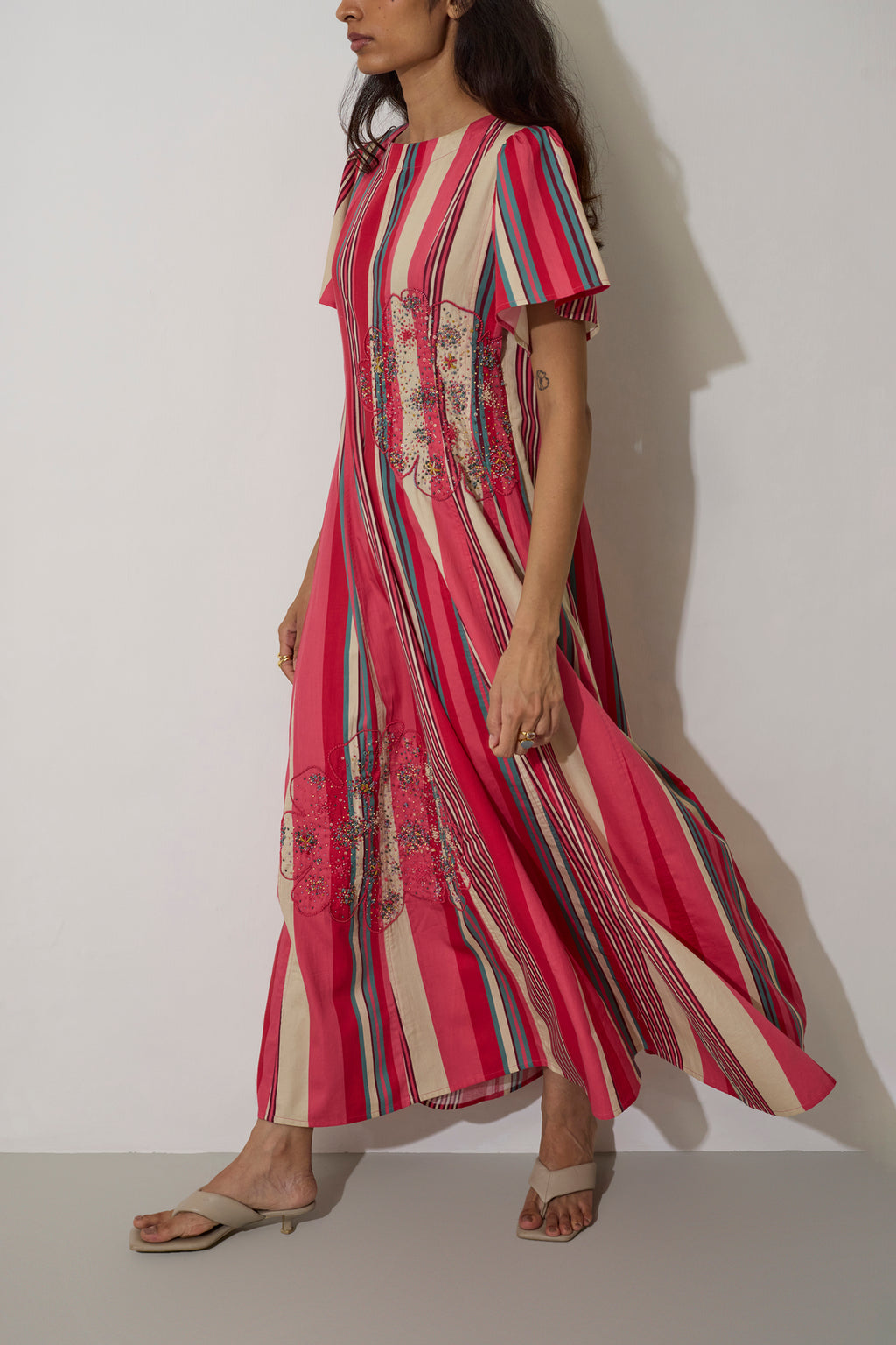 Stripe Panelled Drift Dress
