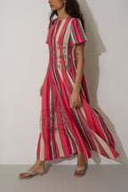Stripe Panelled Drift Dress