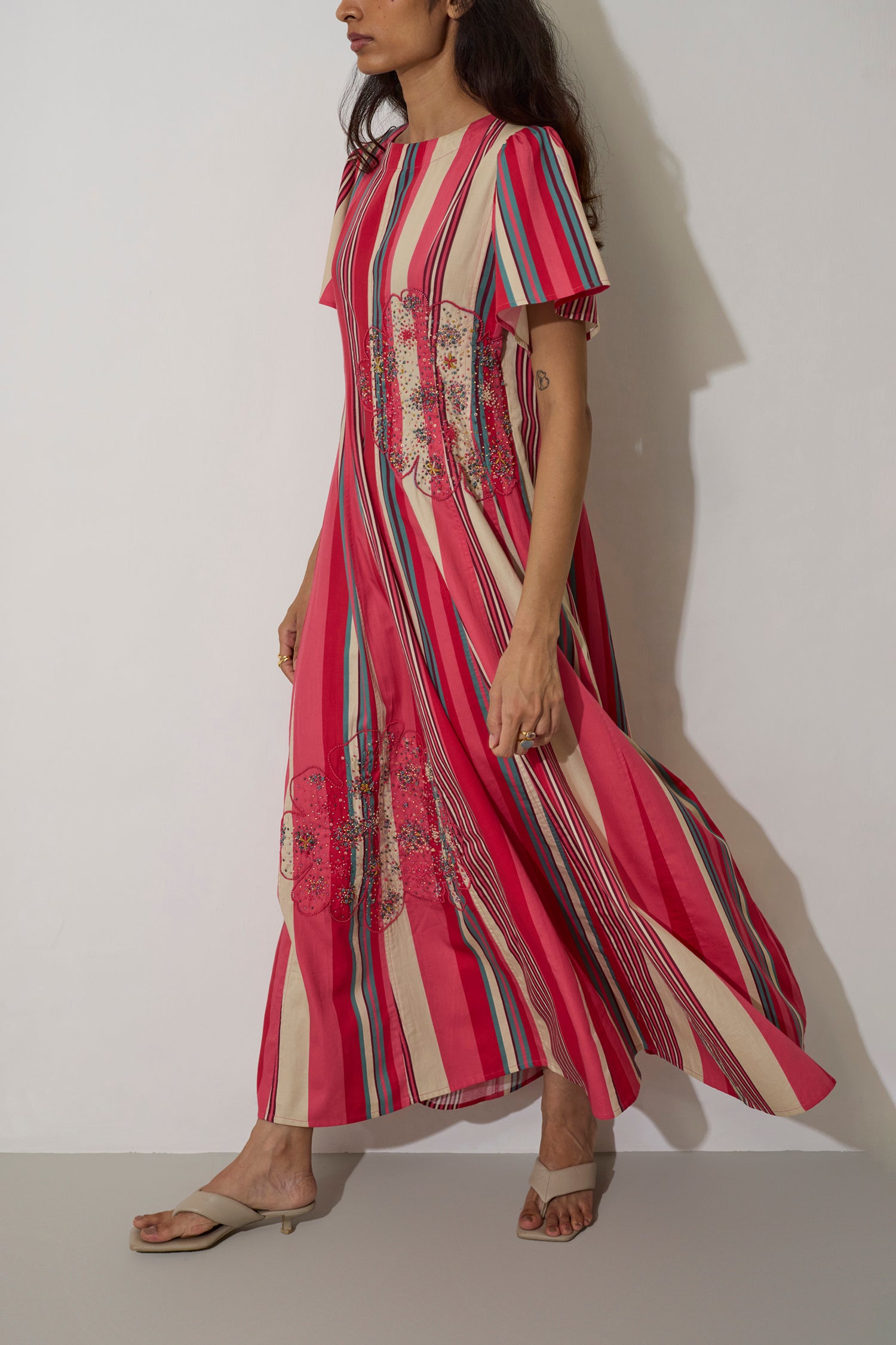 Stripe Panelled Drift Dress