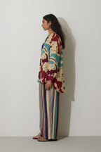 Stripe Marigold Set - Blue