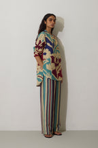 Stripe Marigold Set - Blue