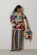 Stripe Marigold Set - Blue