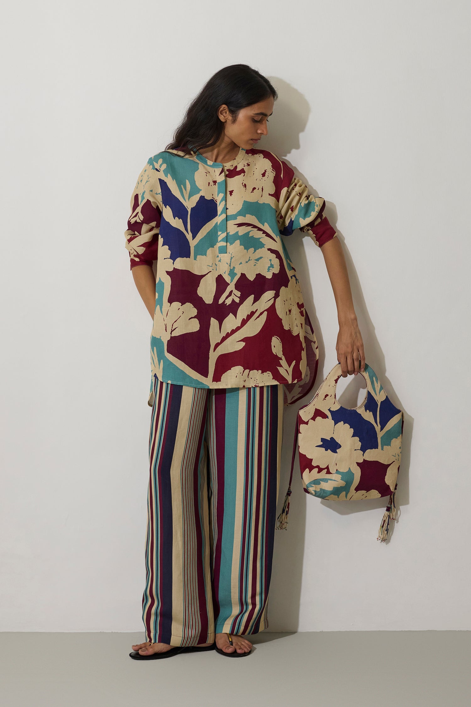 Stripe Marigold Set - Blue