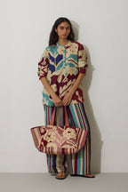 Stripe Marigold Set - Blue