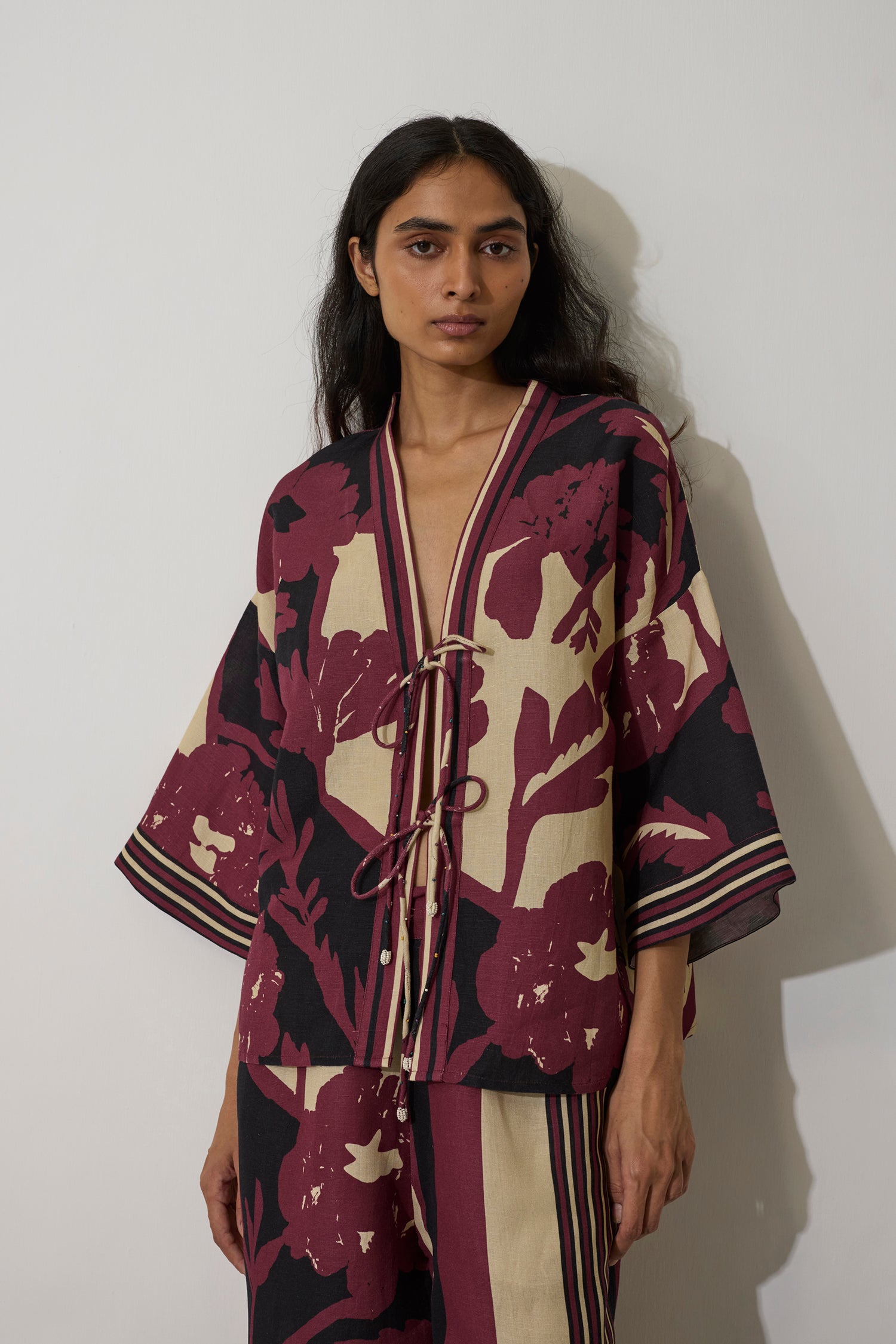Tie-knot Marigold Top - Purple