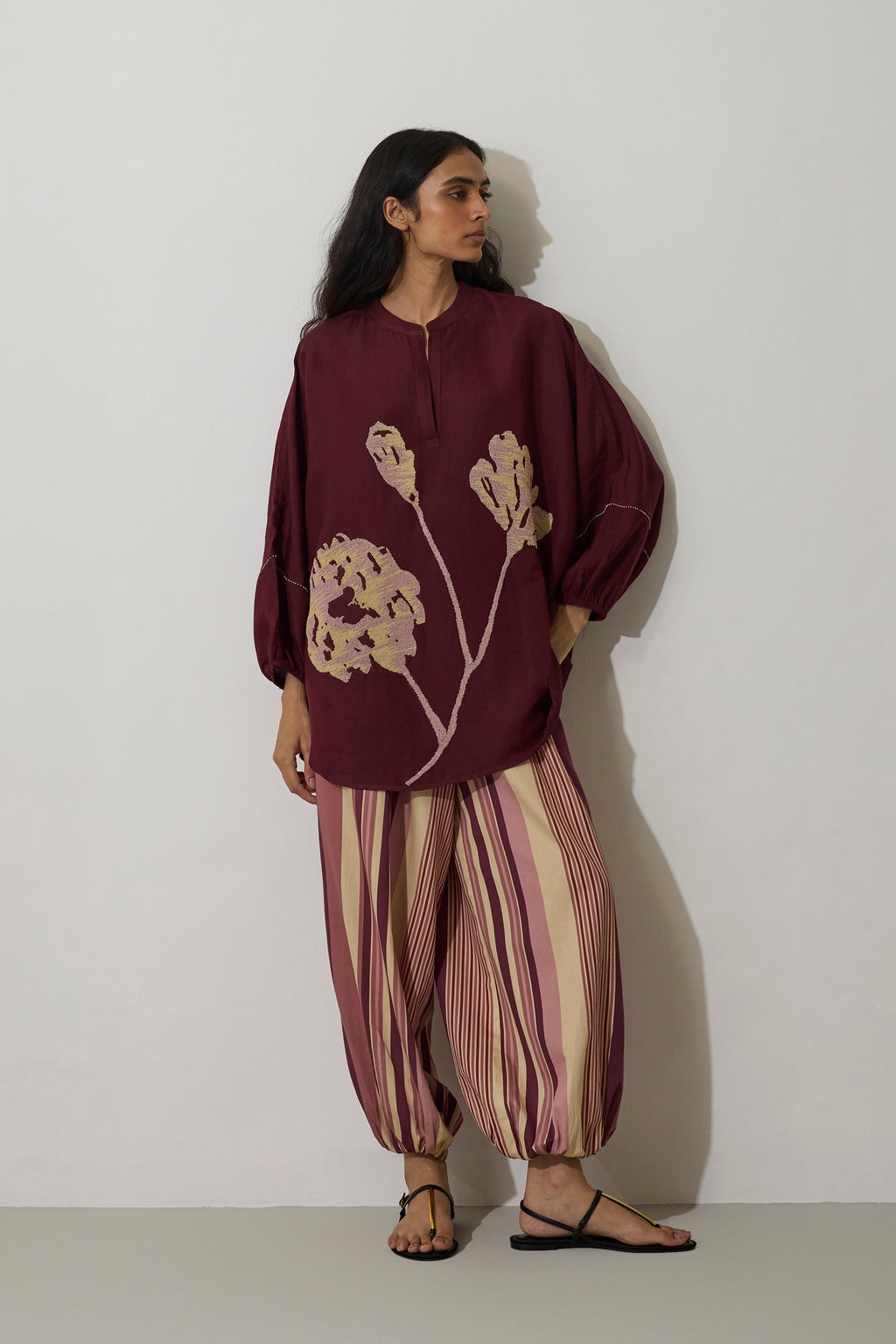 Hand-Embroidered Marigold Shirt