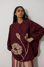 Hand-Embroidered Marigold Shirt
