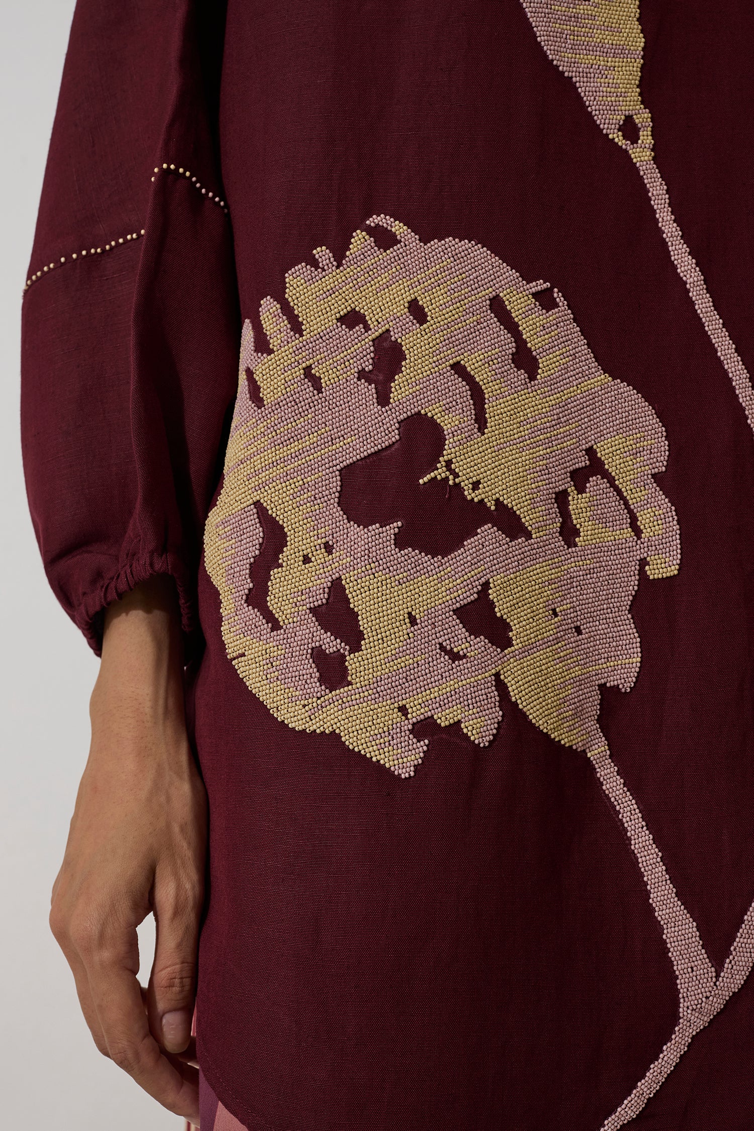Hand-Embroidered Marigold Shirt