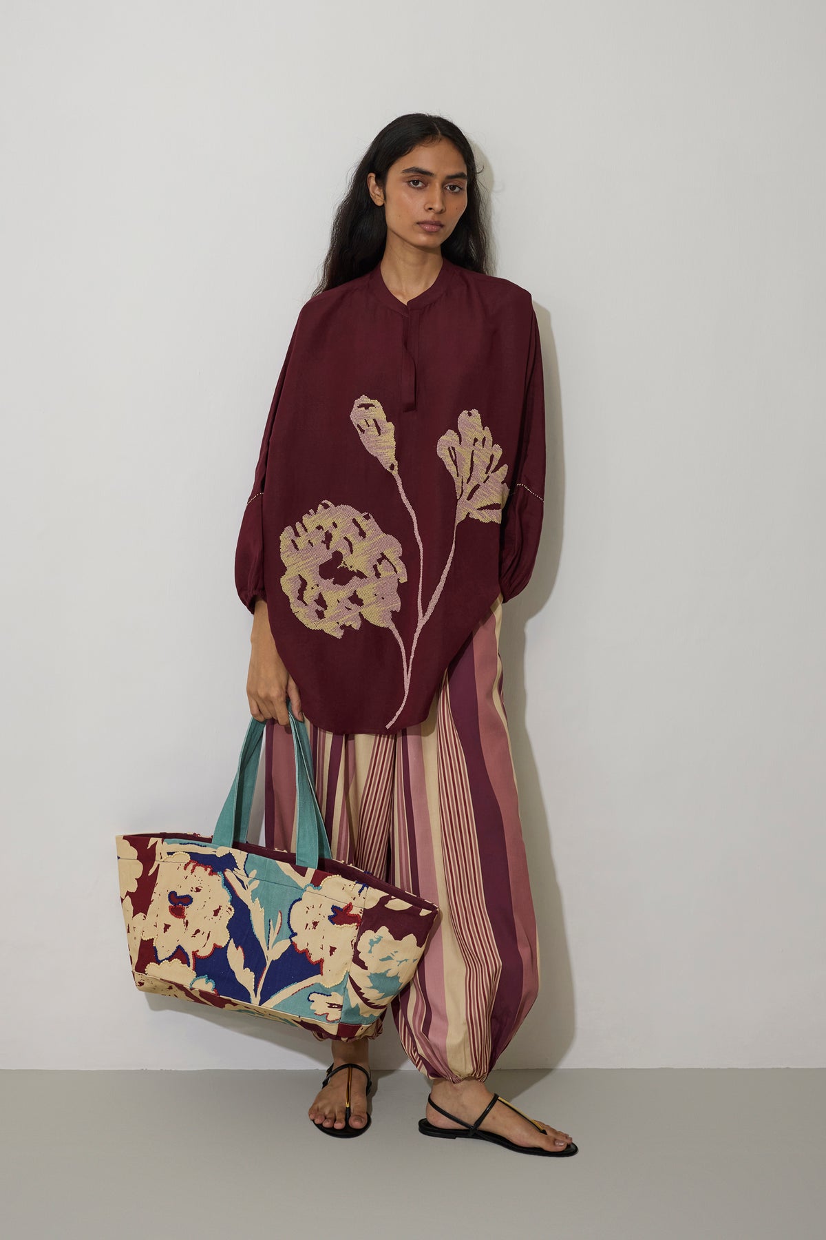 Hand-Embroidered Marigold Shirt