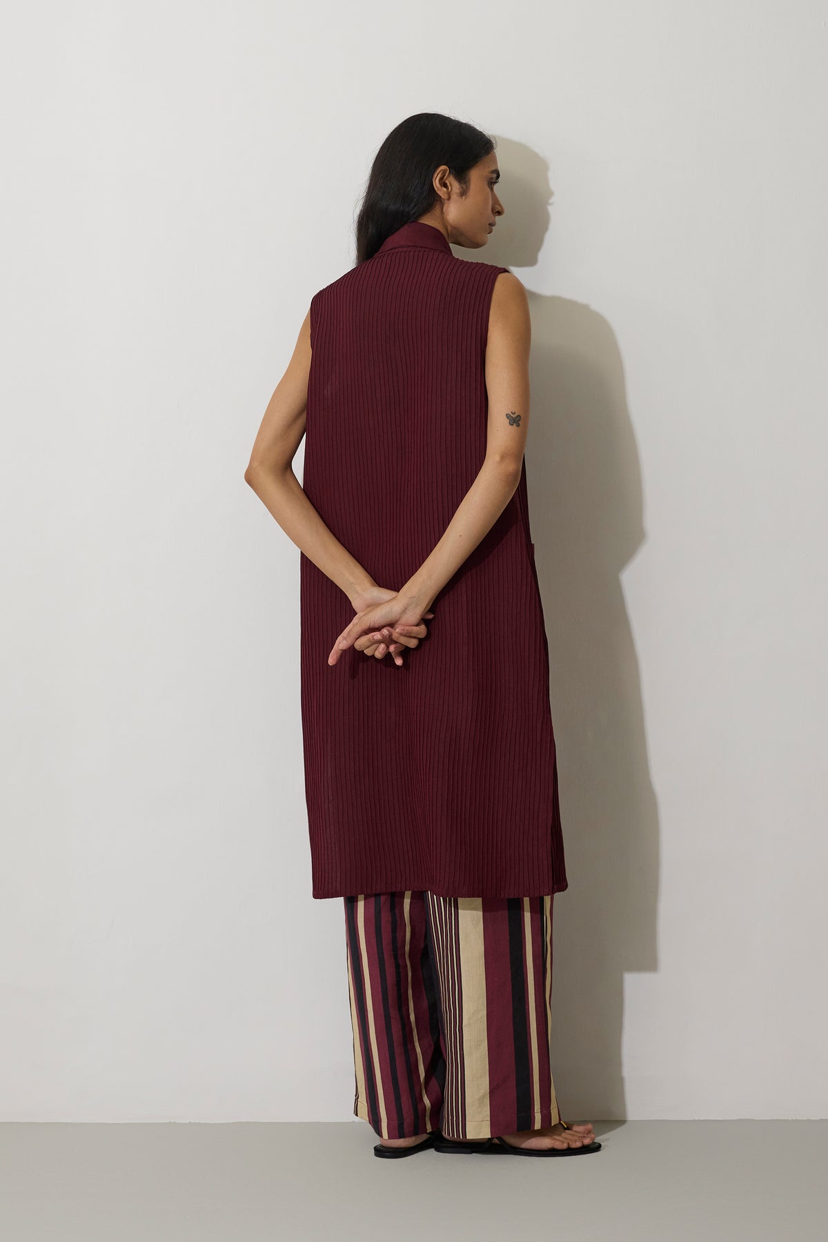 Pintuck Linen Duster Set