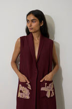 Pintuck Linen Duster Set