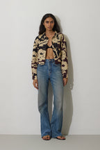 Marigold Crop Jacket - Charcoal