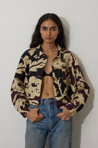 Marigold Crop Jacket - Charcoal