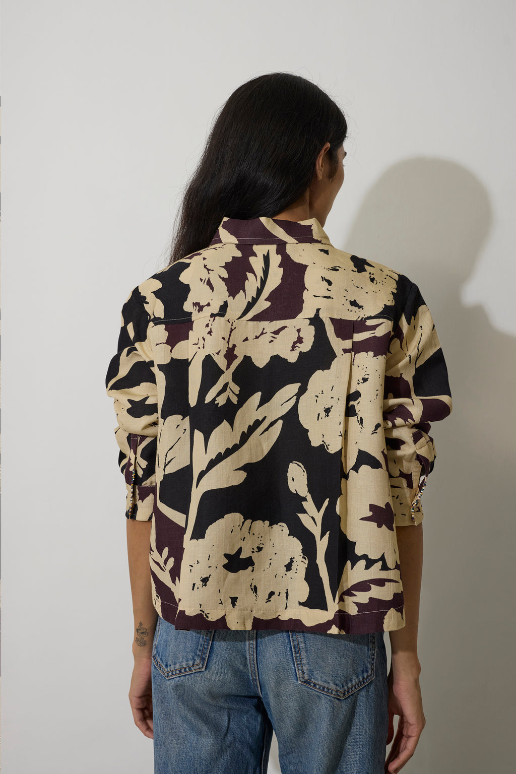 Marigold Crop Jacket - Charcoal