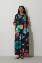 Poppies Smocked Tiered Maxi Dress - Night