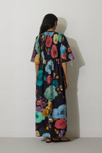 Poppies Smocked Tiered Maxi Dress - Night