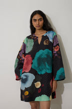 Poppies Mini Shift Dress - Night
