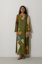 Poppies Kaftan Dress - Olive