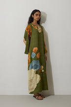 Poppies Kaftan Dress - Olive