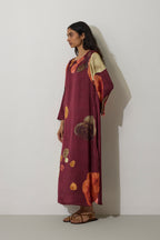 Poppies Kaftan Dress - Mulberry