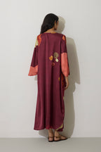 Poppies Kaftan Dress - Mulberry