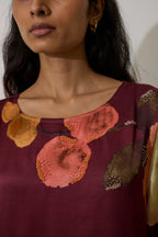 Poppies Kaftan Dress - Mulberry