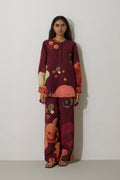 Poppies Relaxed Top - Mulberry