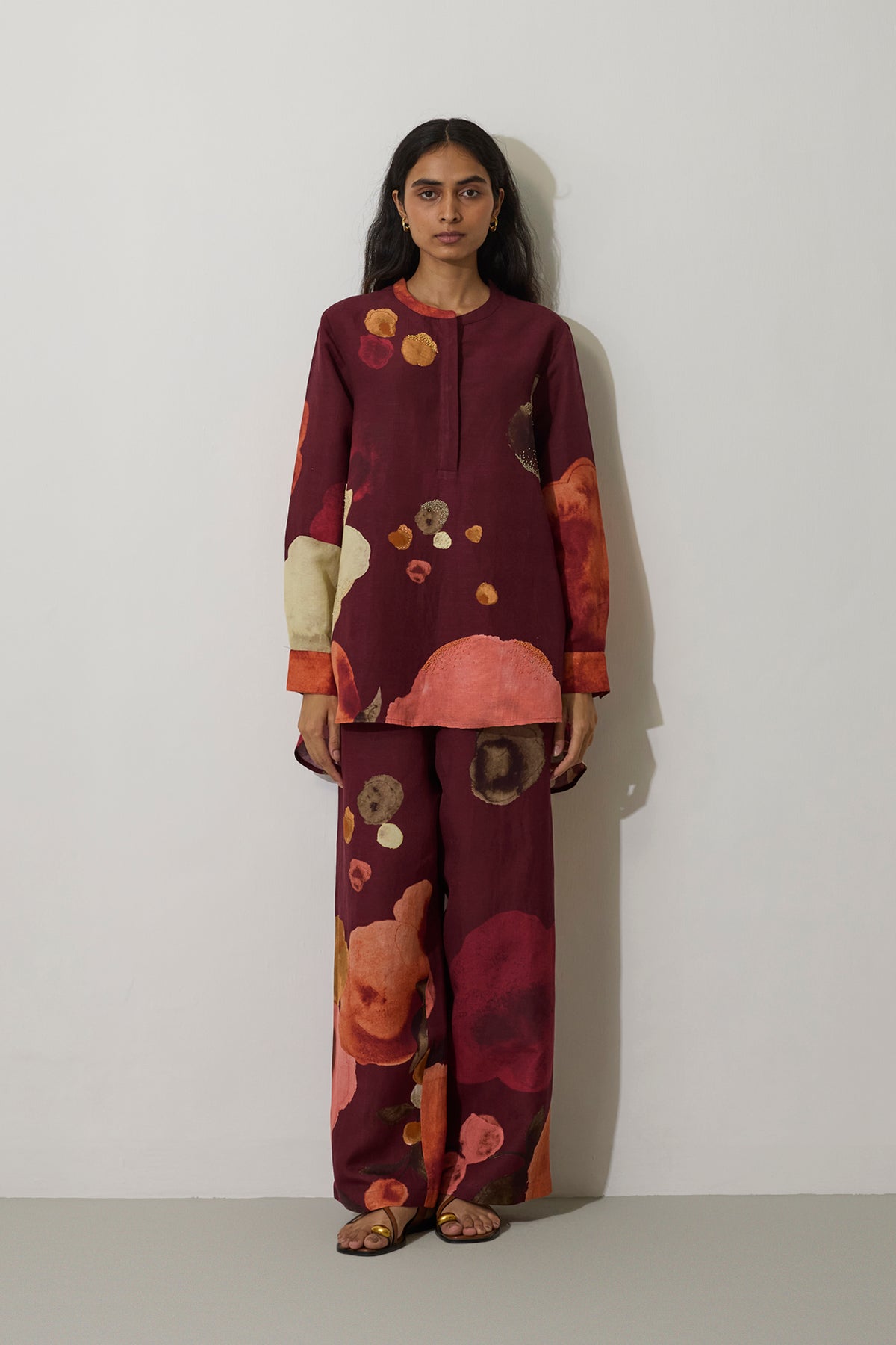 Poppies Relaxed Top - Mulberry