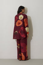 Poppies Relaxed Co-ord Set - Mulberry