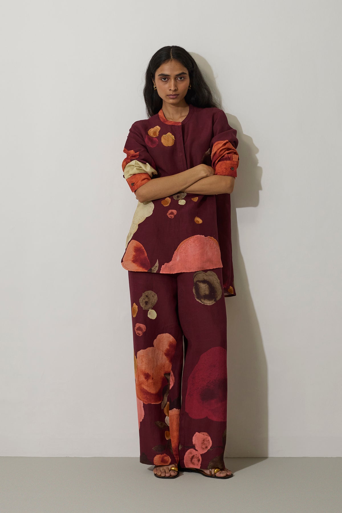 Poppies Relaxed Top - Mulberry