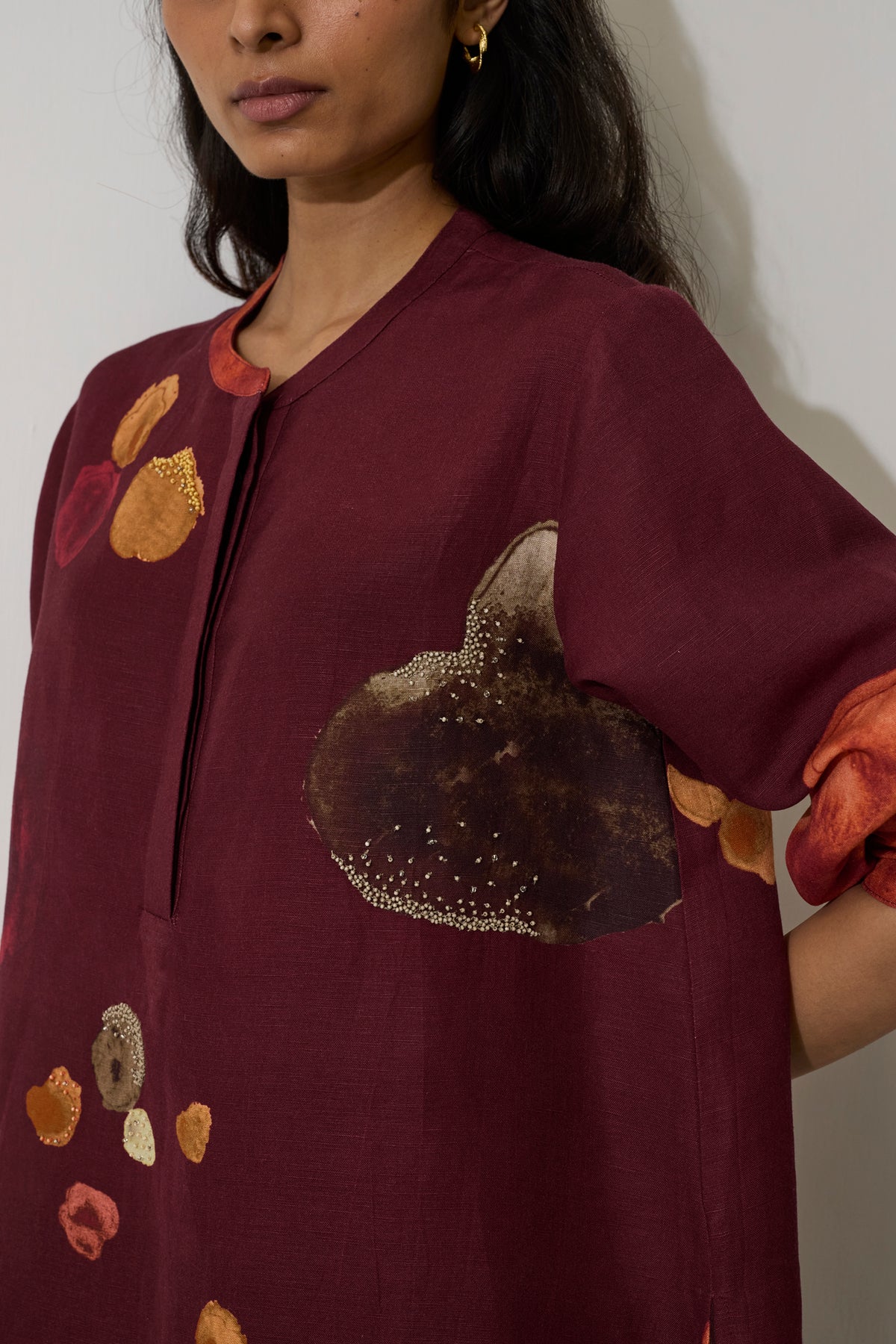Poppies Relaxed Top - Mulberry