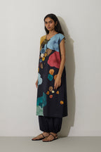 Poppies A-Line Kurta - Night
