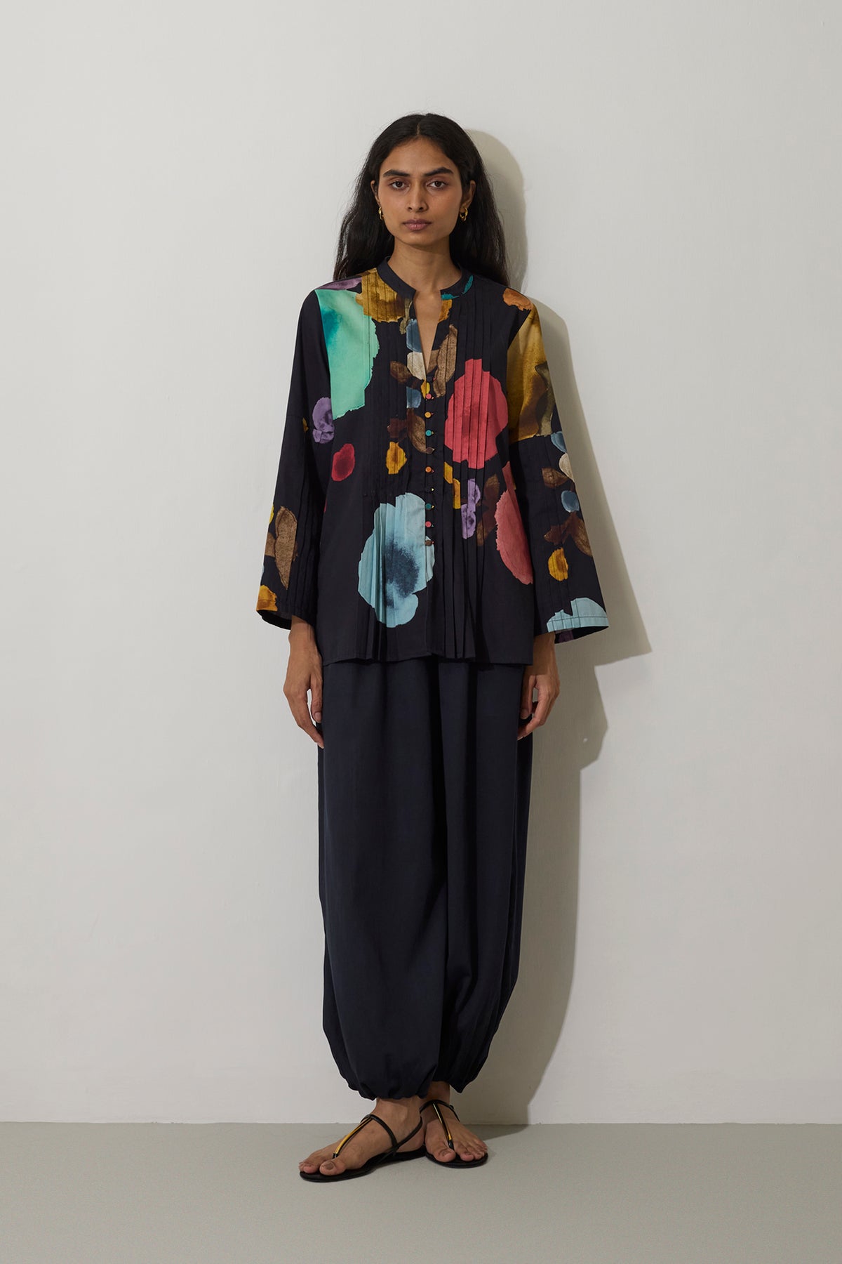 Poppies Pintuck Top - Night
