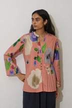Poppies Pintuck Top - Peach
