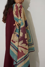 Marigold Stripe Square Scarf - Blue