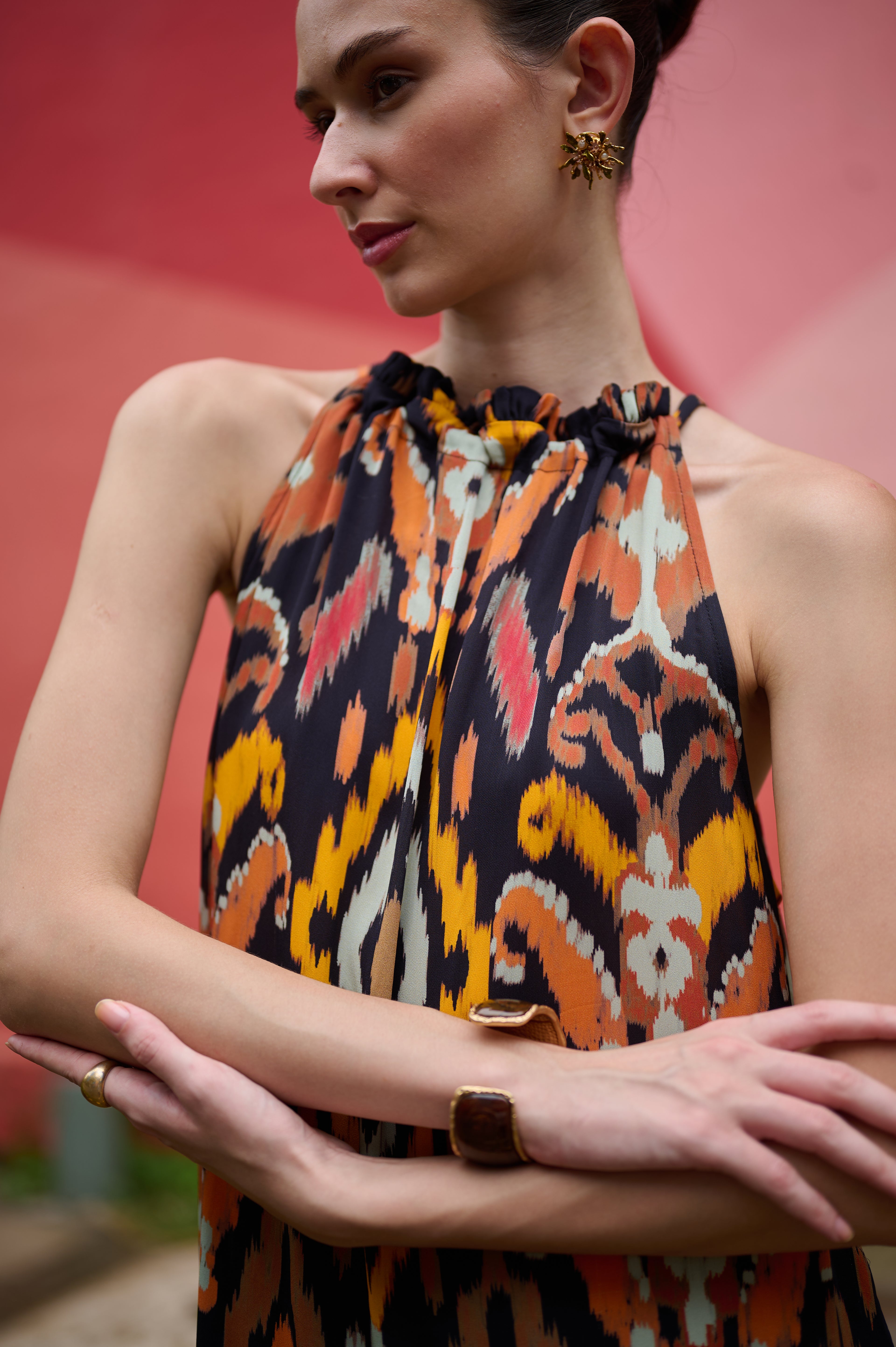 Bohemian Ikat Maxi Dress