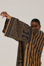Gilded Geometric Kimono Co-ord Set