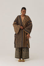 Gilded Geometric Kimono Co-ord Set