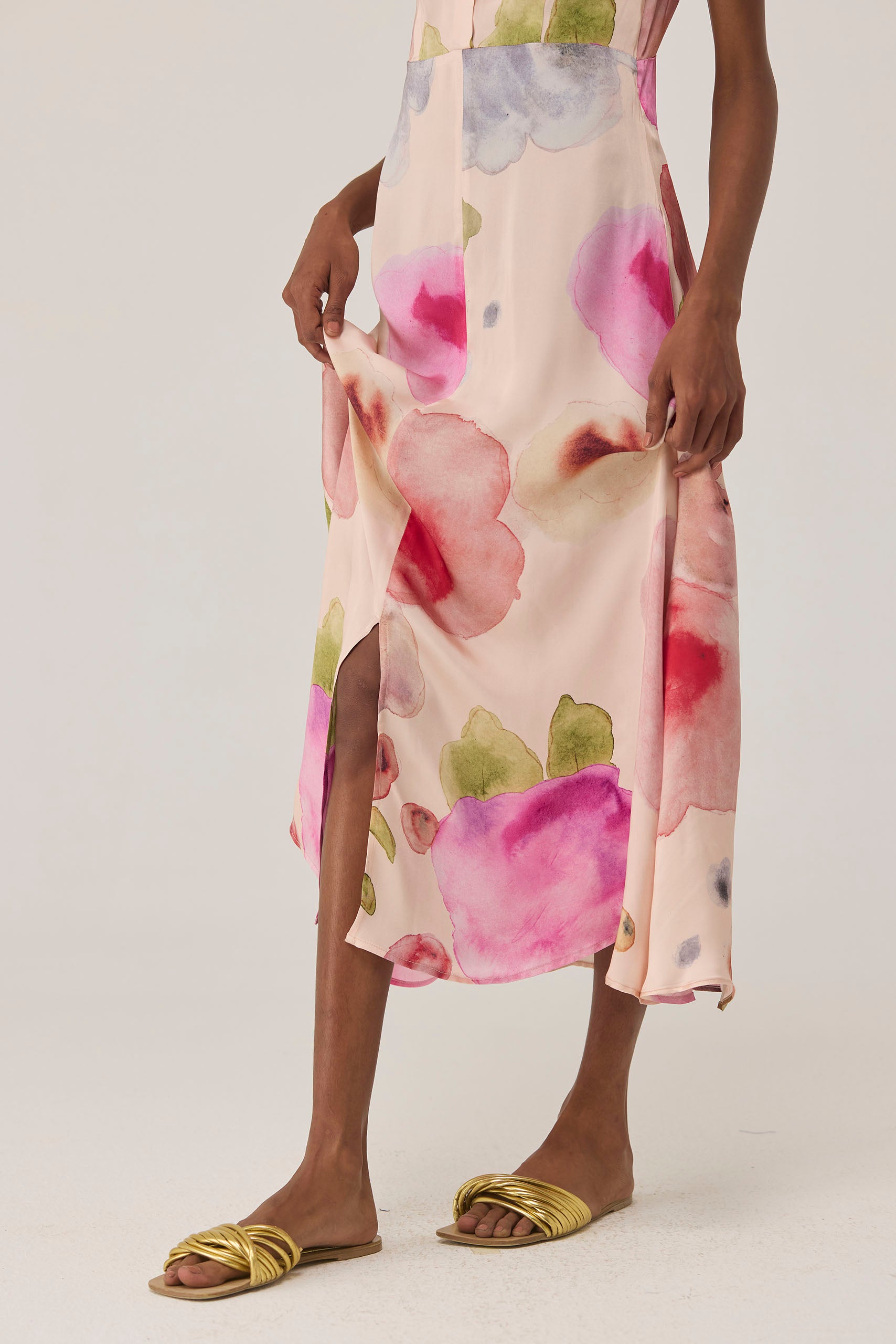 Californian Poppies Midi Dress