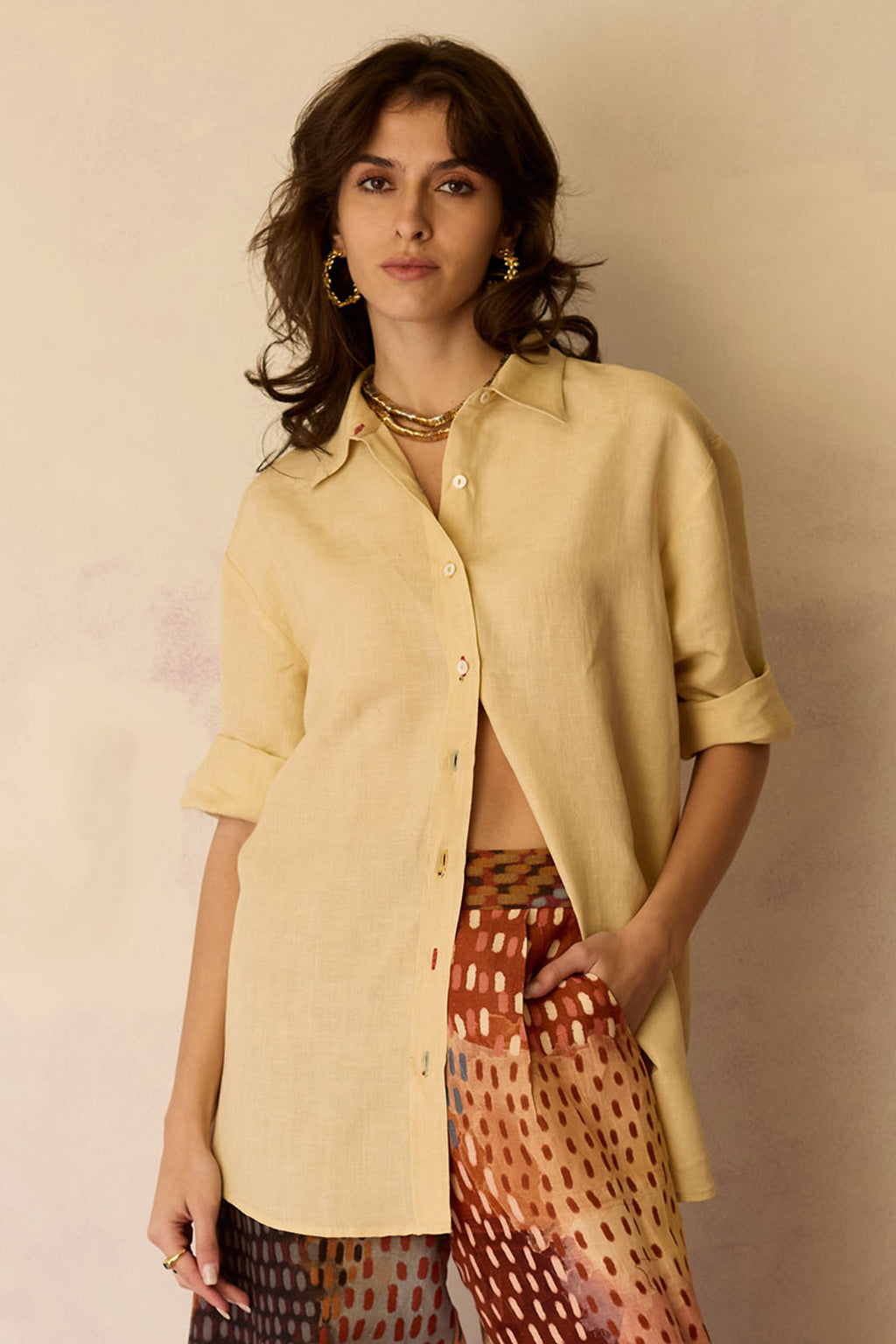 Relaxed-Fit Classic Collar Shirt