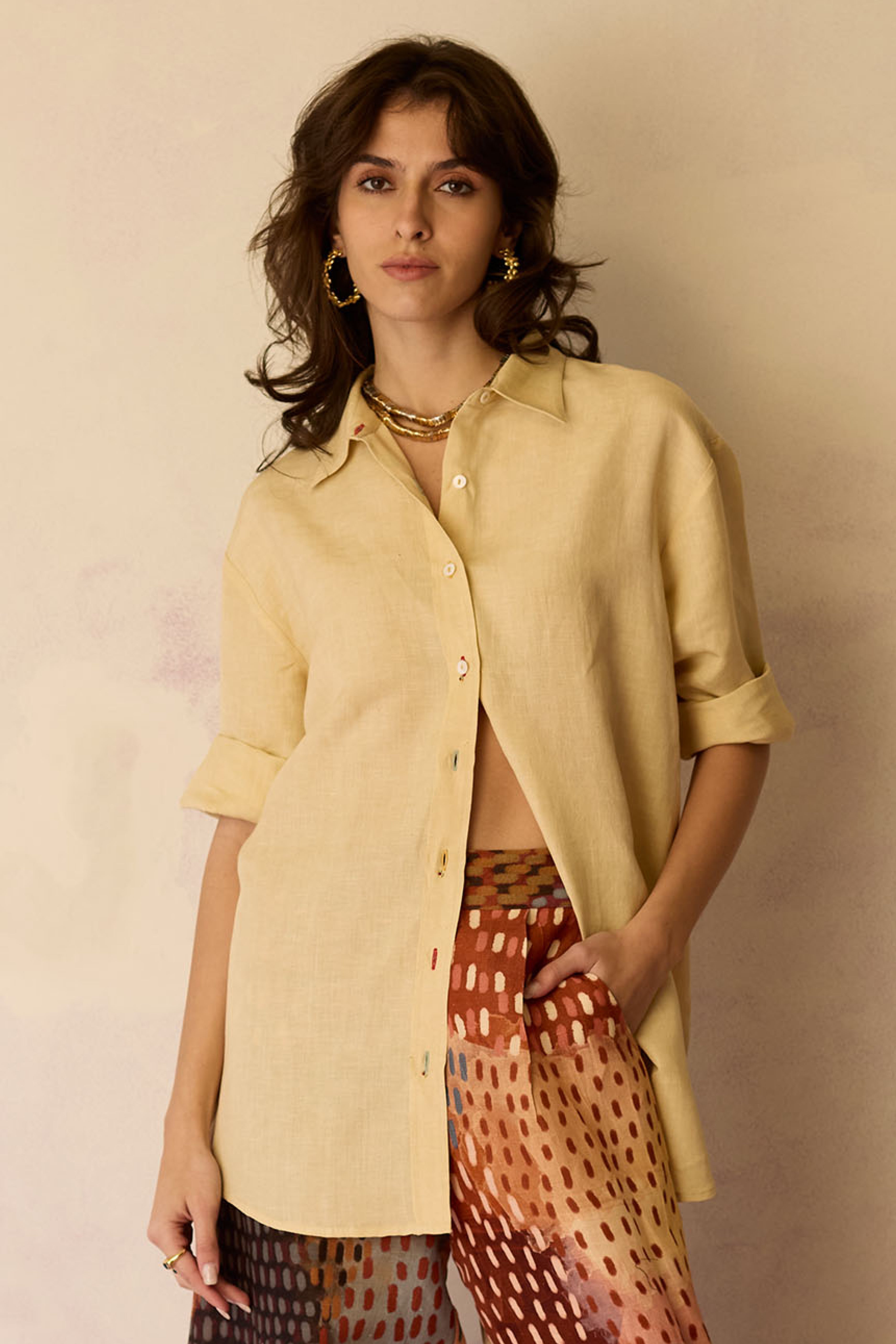 Relaxed-Fit Classic Collar Shirt