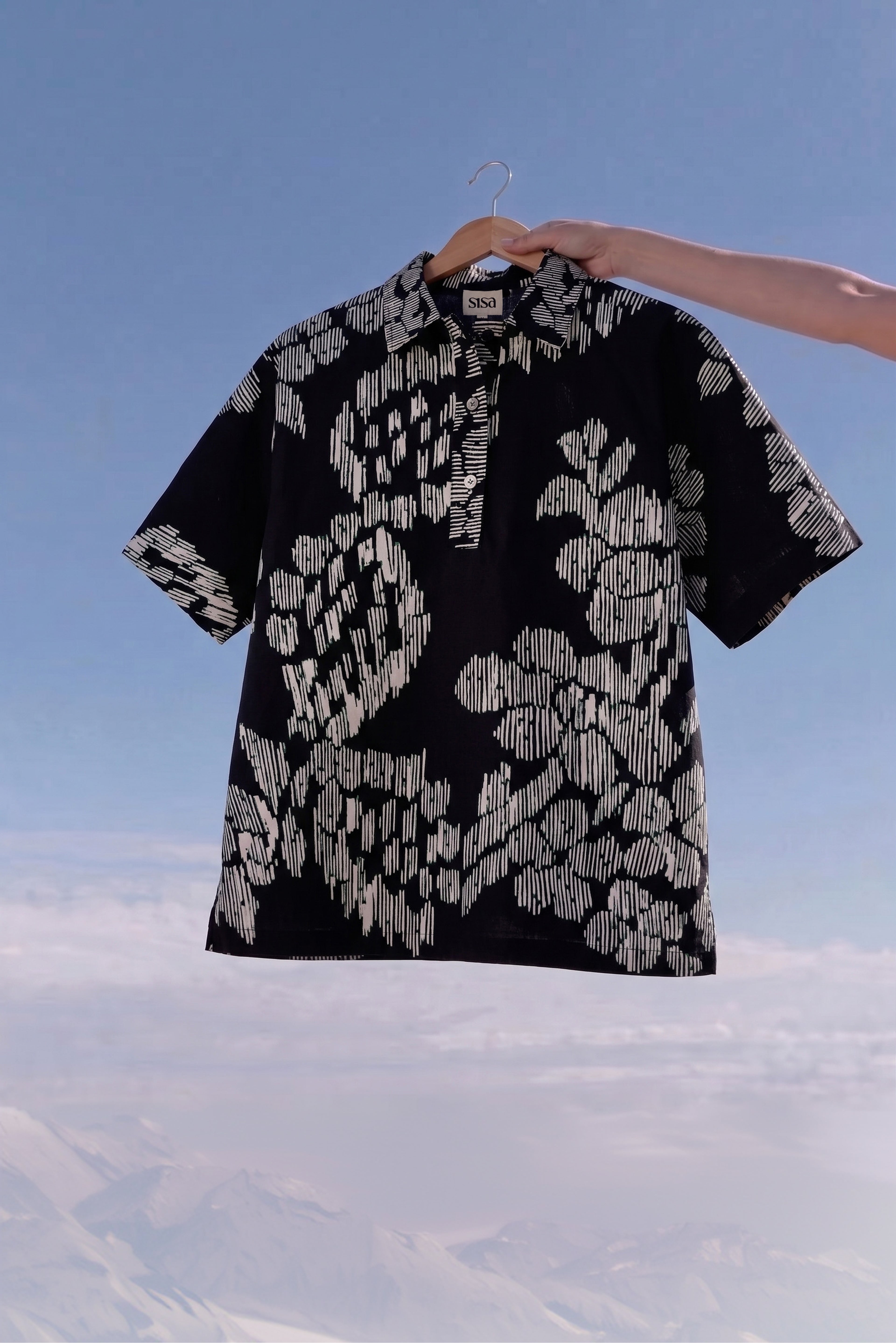 Oversized Floral Ikat Shirt