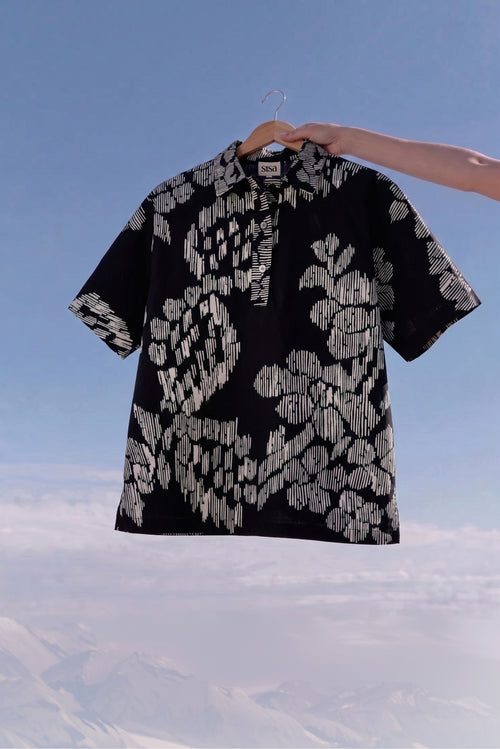 Oversized Floral Ikat Shirt