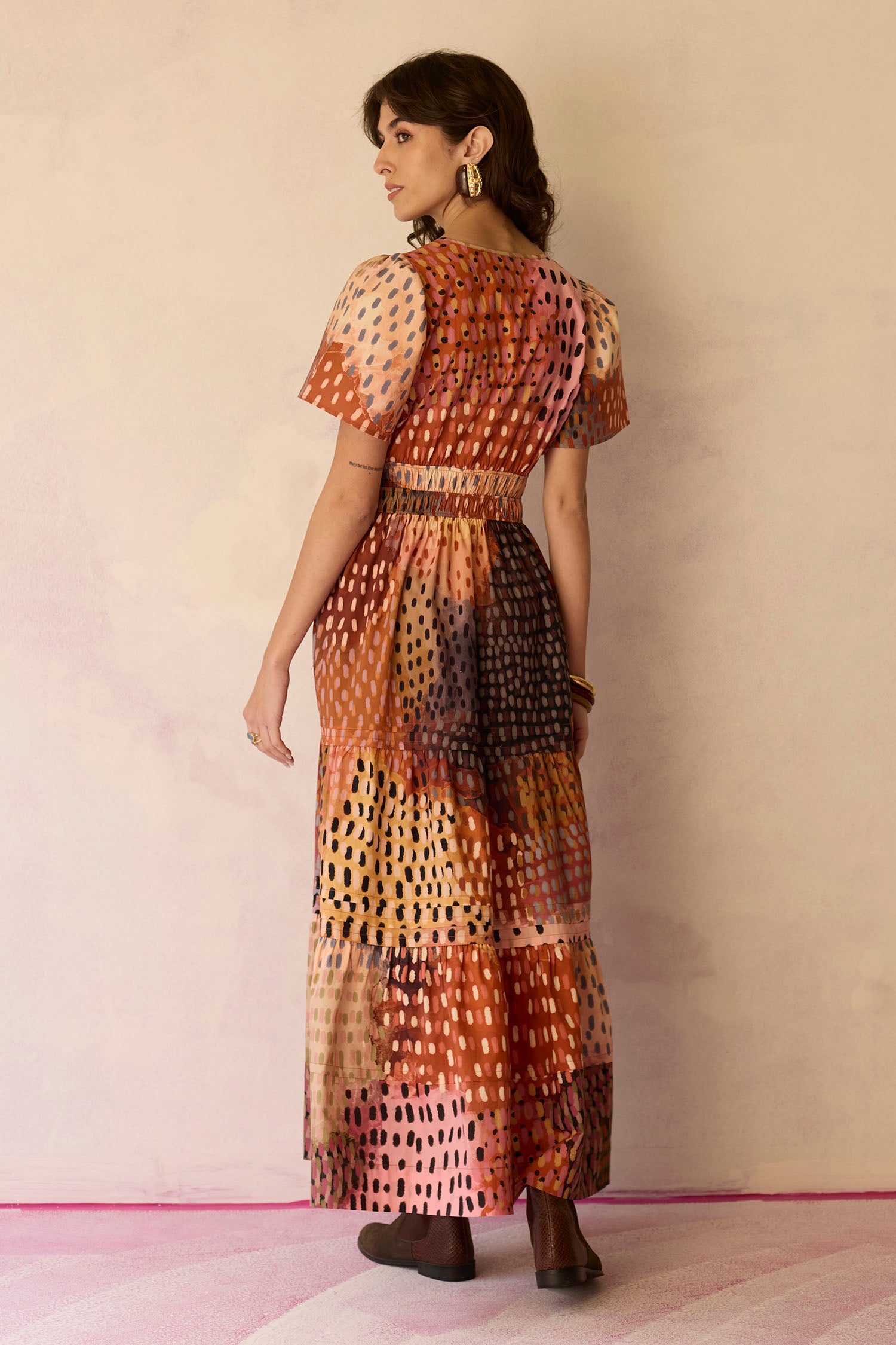 Ember Multi-tonal Tiered Maxi Dress